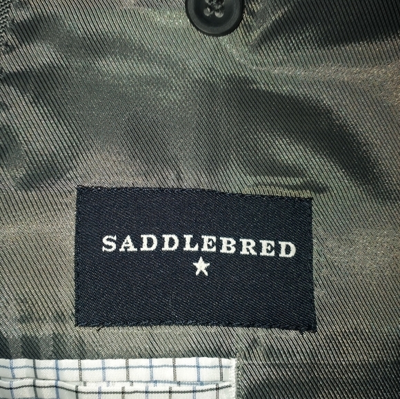 Saddlebred Gray Blazer Suit Jacket Coat Size 42L - Picture 6 of 13